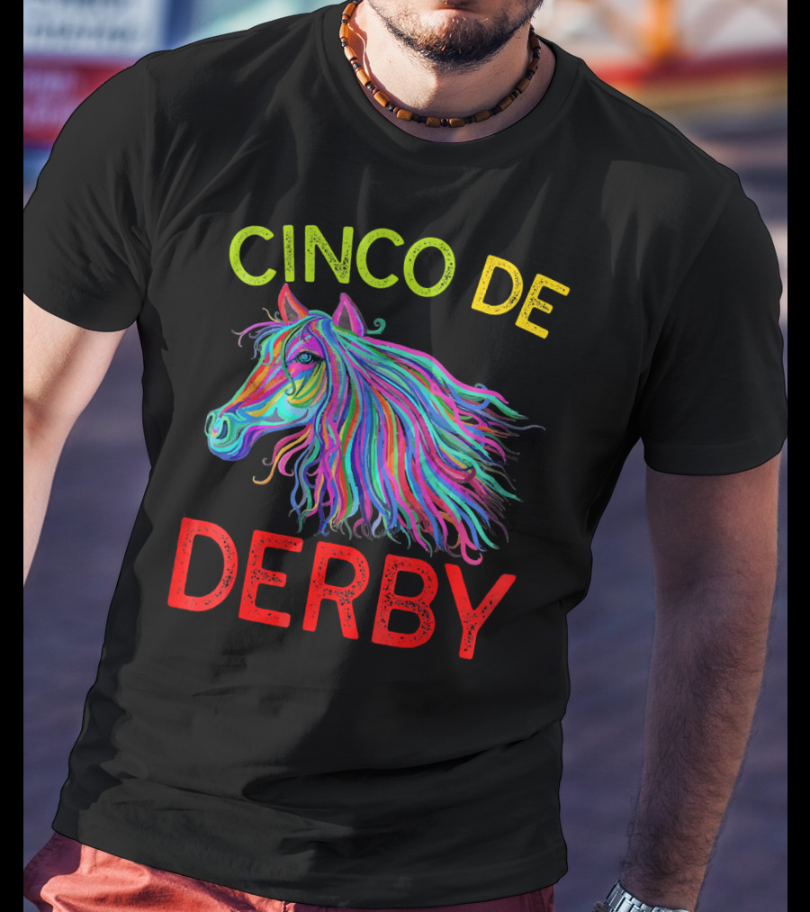 Cinco De Derby Colorful Horse T-Shirt