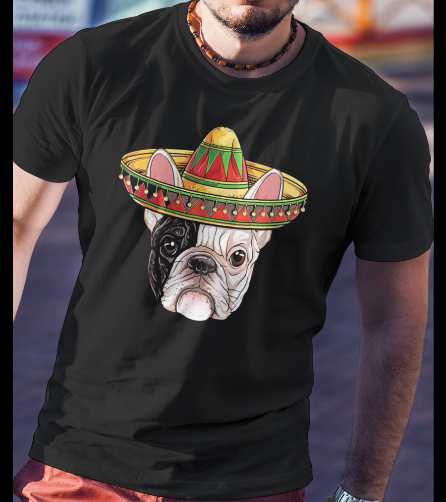 Cinco De Mayo French Bulldog Sombrero T-Shirt