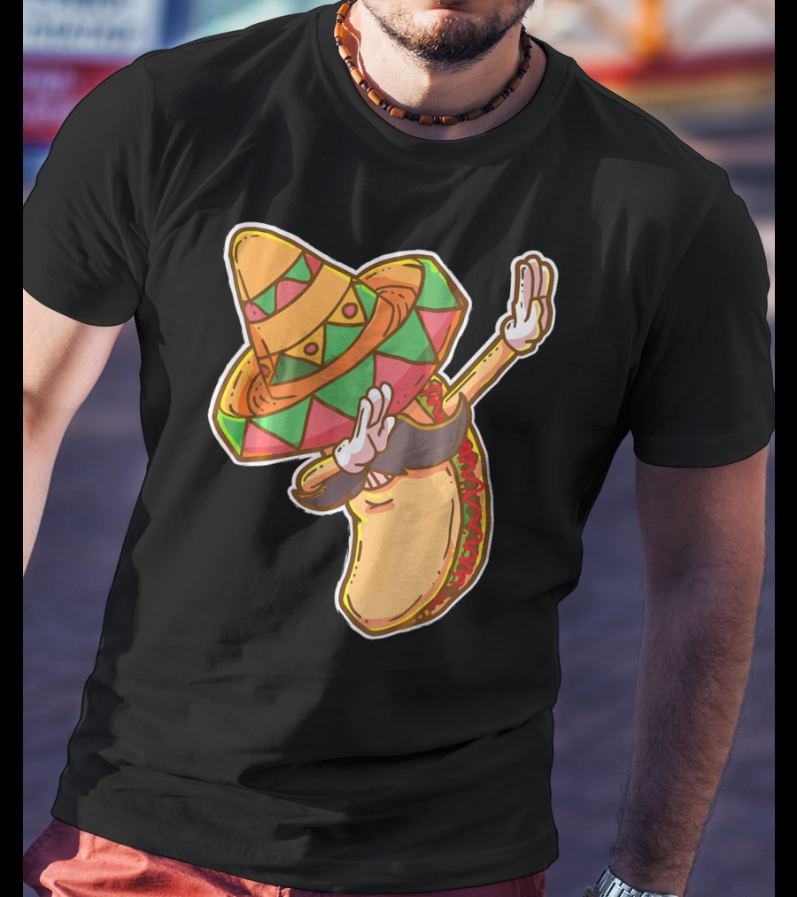 Cinco De Mayo Dabbing Taco With Sombrero T-Shirt
