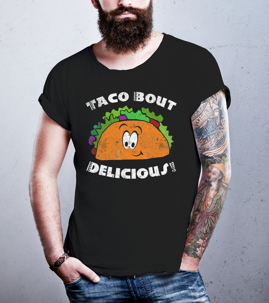 Taco Bout Delicious Taco Tuesday Cinco Smiling Taco T-Shirt