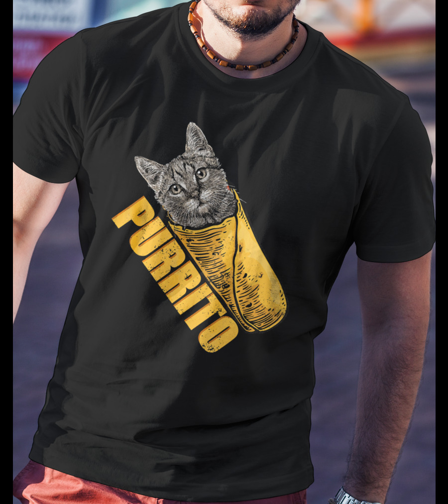 Purrito Cat Burrito Mexican Food Funny Purrito T-Shirt