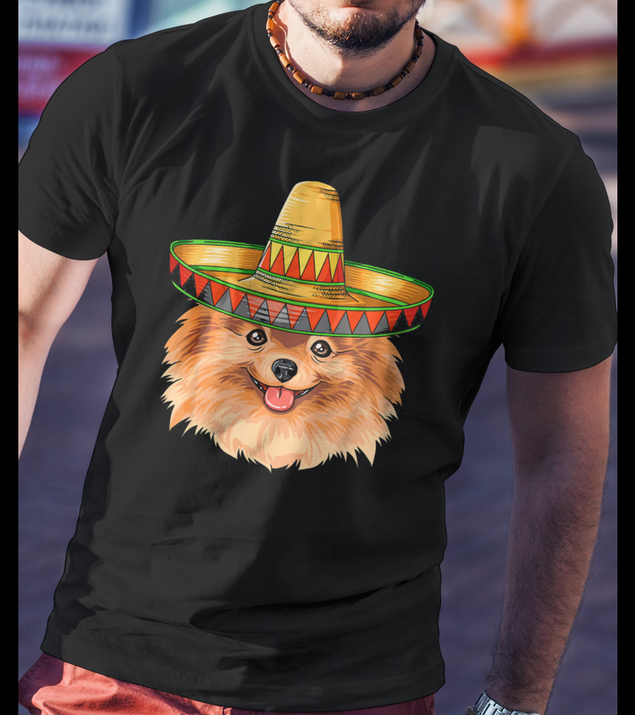 Pomeranian Cinco De Mayo Mexican Sombrero T-Shirt