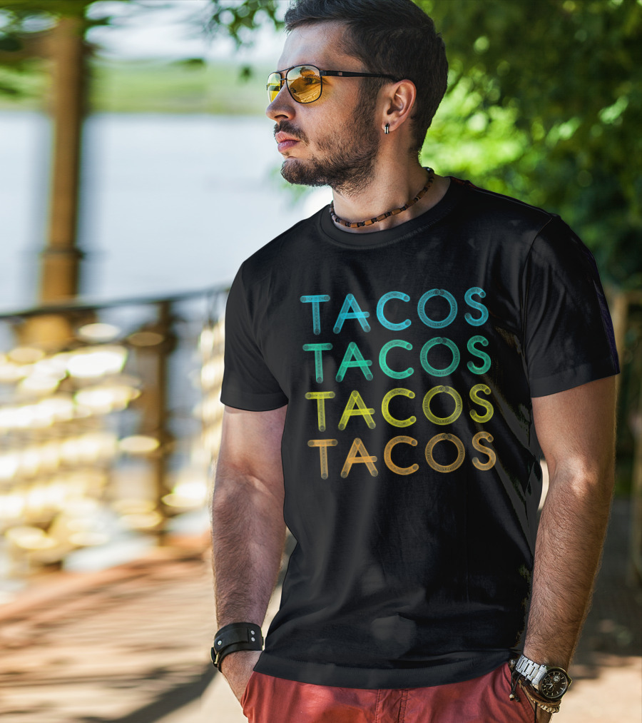 Vintage Tacos Lover Cinco De Tacos Fiesta T-Shirt
