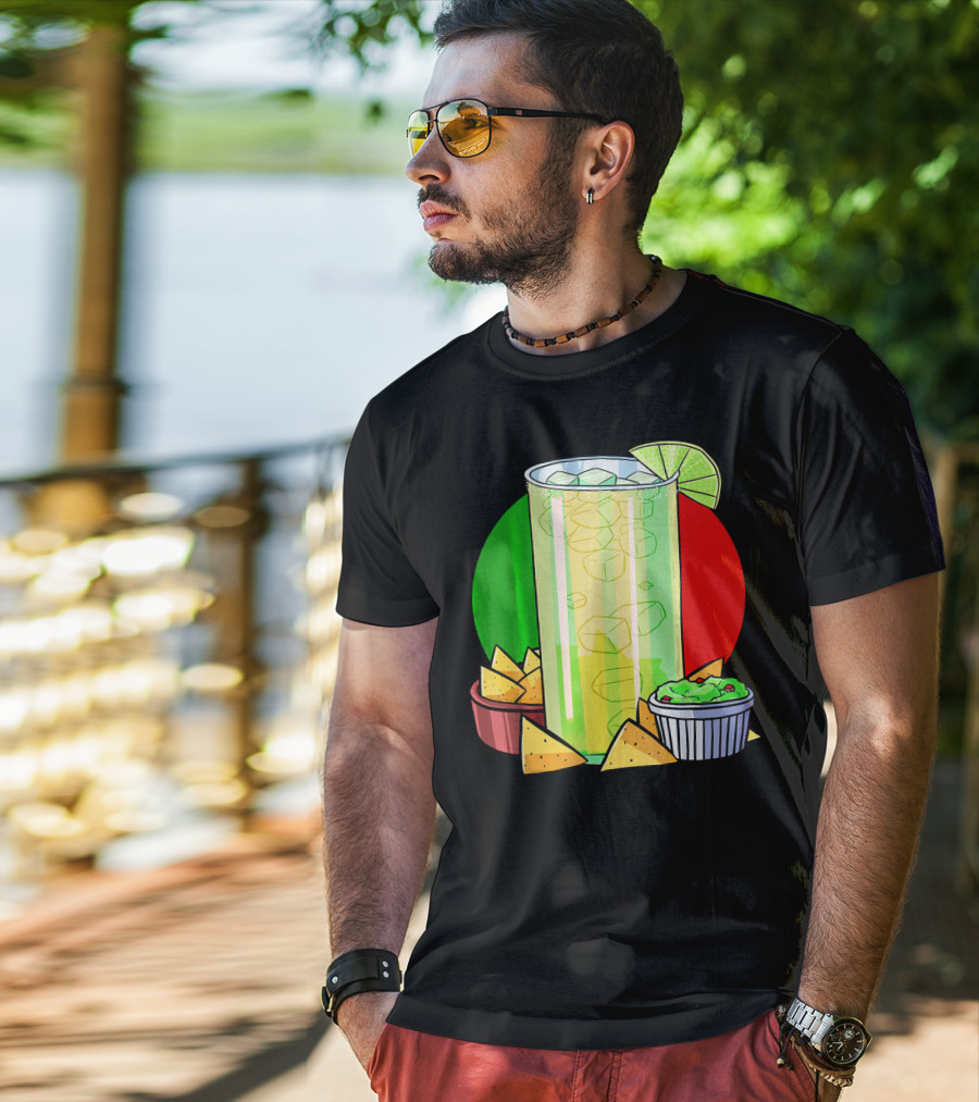 Funny Cinco De Mayo Tequila Guacamole Nachos Lime Fiesta T-Shirt