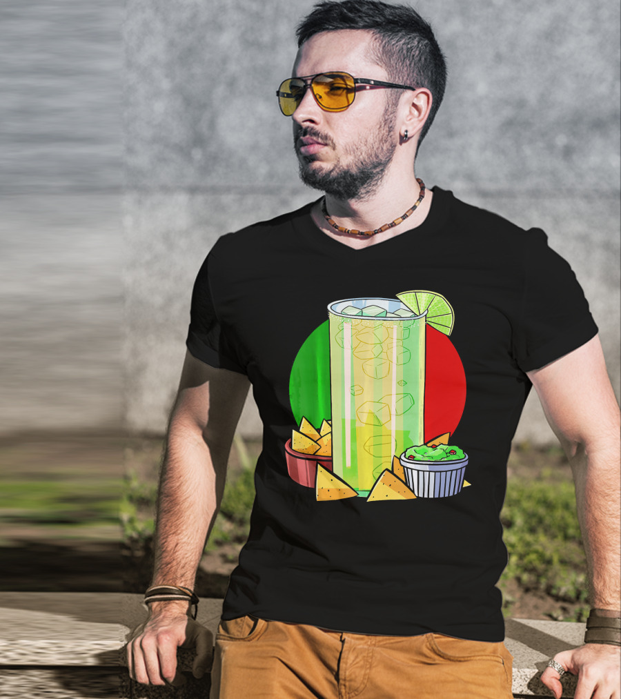 Funny Cinco De Mayo Tequila Guacamole Nachos Lime Fiesta T-Shirt