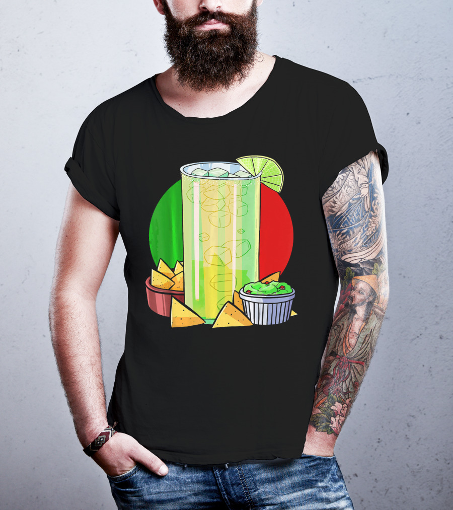 Funny Cinco De Mayo Tequila Guacamole Nachos Lime Fiesta T-Shirt