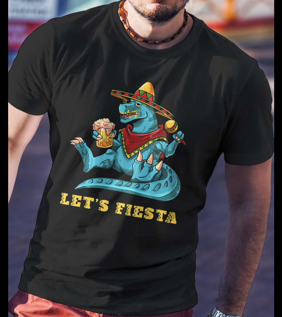 Cinco De Mayo Let's Fiesta Rex Dinosaur T-Shirt