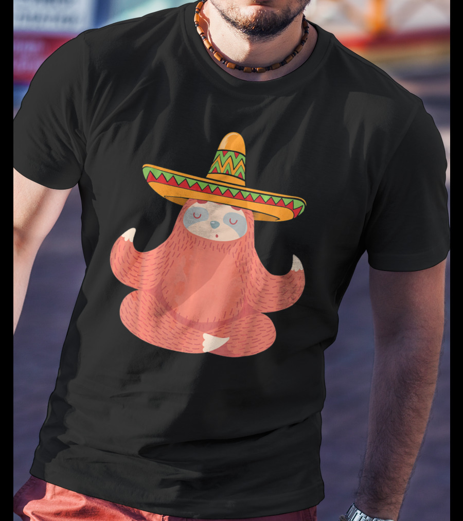 Sloth Sombrero Mexican Fiesta Cinco De Mayo T-Shirt
