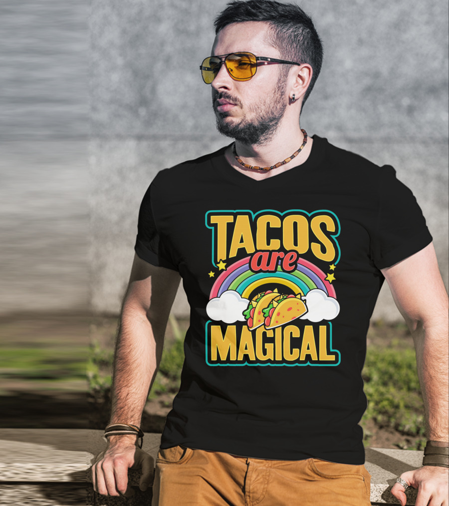Tacos Are Magical Rainbow Taco T-Shirt