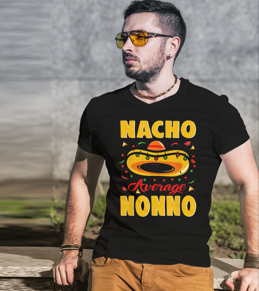 Nacho Average Nonno Festive Sombrero Fiesta Elements T-Shirt