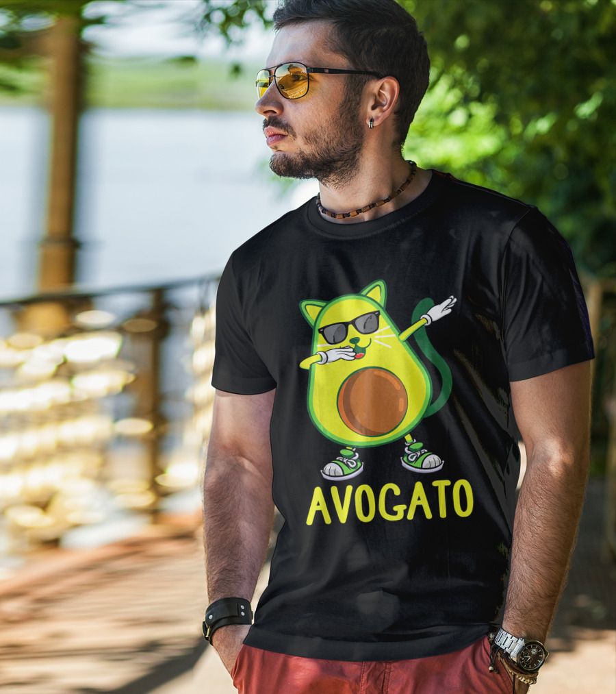 Funny Avogato Cat Dabbing Cinco De Kittens T-Shirt