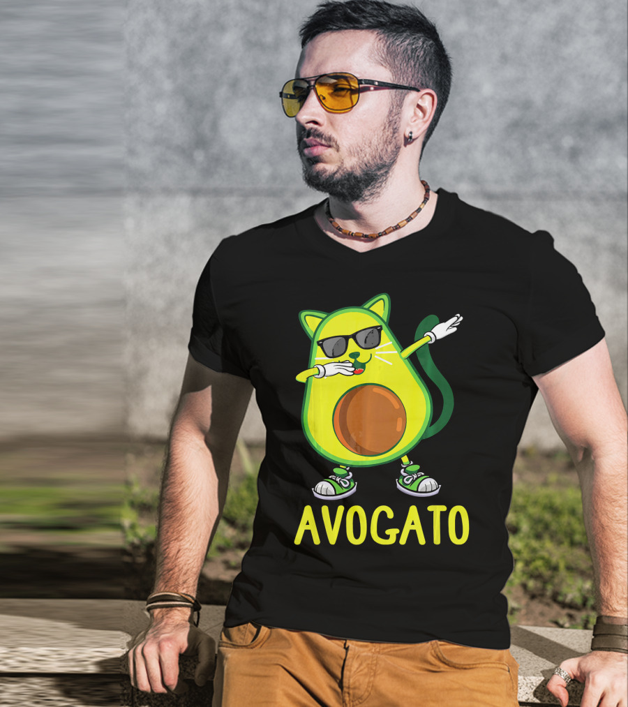 Funny Avogato Cat Dabbing Cinco De Kittens T-Shirt