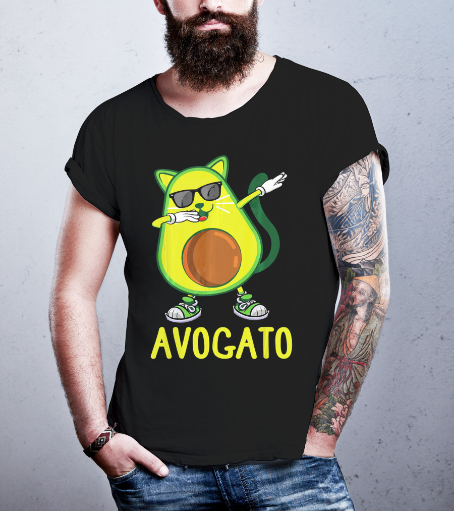 Funny Avogato Cat Dabbing Cinco De Kittens T-Shirt