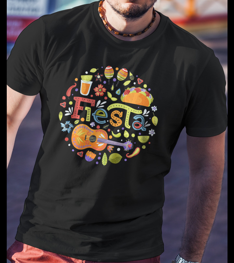 Fiesta Cinco De Mayo Mexican Party Guita T-Shirt