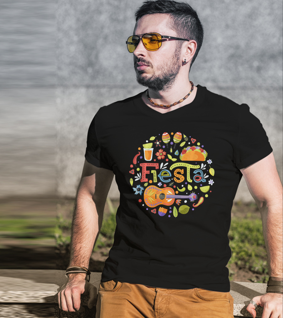 Fiesta Cinco De Mayo Mexican Party Guita T-Shirt