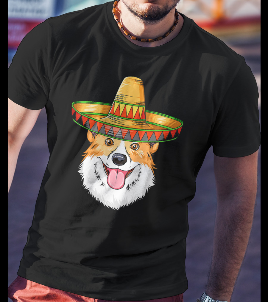 Corgi Cinco De Mayo Mexican Sombrero T-Shirt