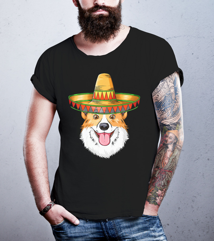 Corgi Cinco De Mayo Mexican Sombrero T-Shirt