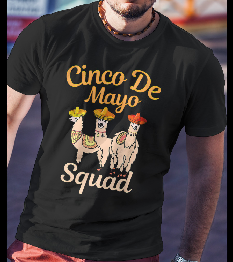 Cinco De Mayo Llama Squad T-Shirt