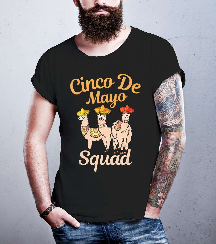 Cinco De Mayo Llama Squad T-Shirt
