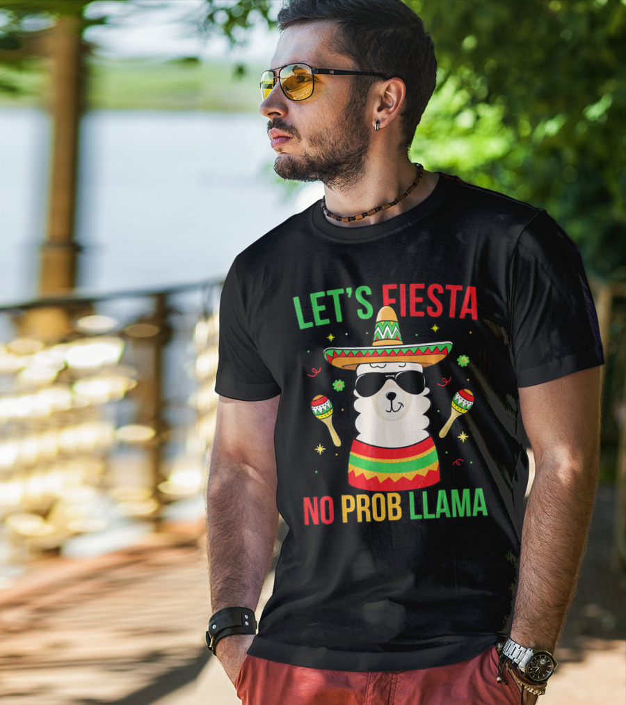 Let's Fiesta No Prob Llama Cinco De Mayo T-Shirt