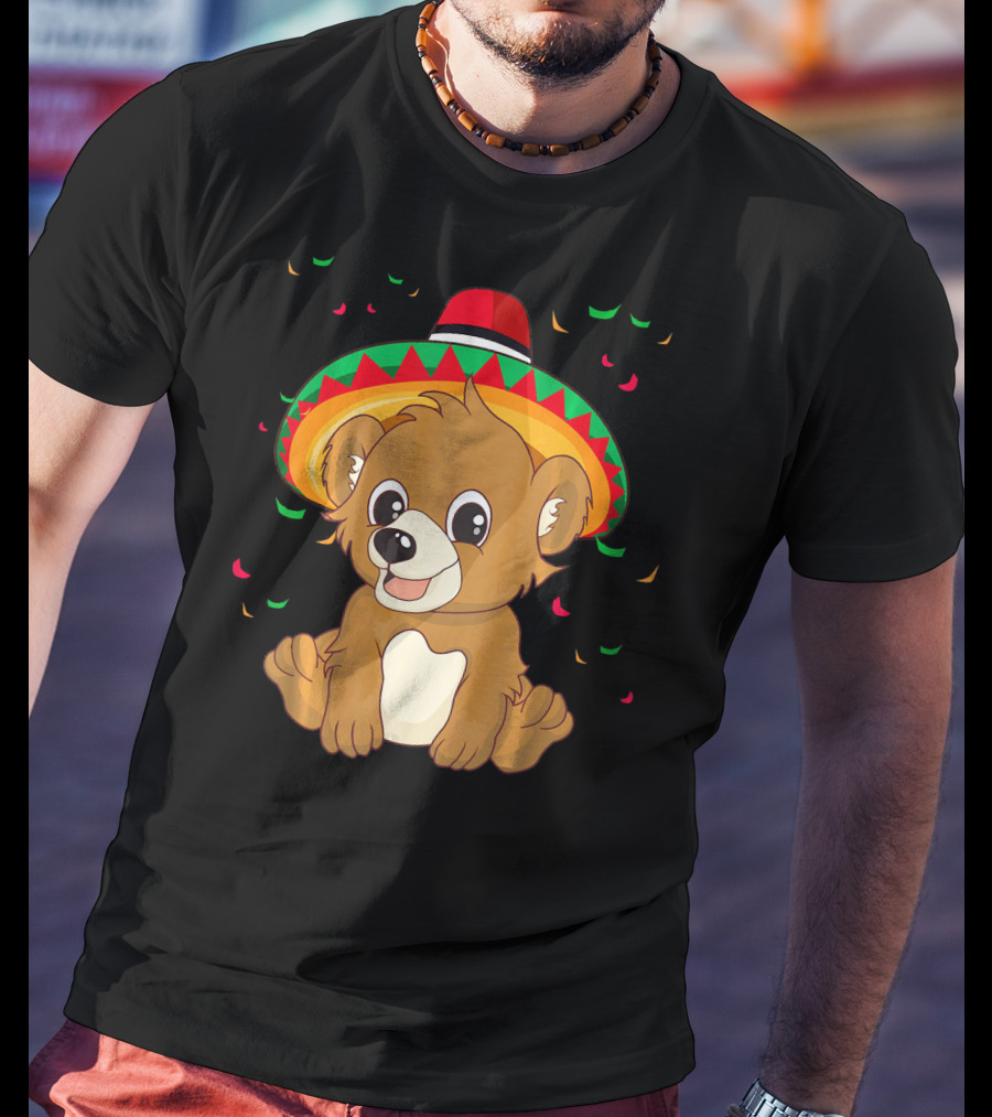 Cute Bear Cinco De Mayo 5th Of May Celebration Sombrero T-Shirt