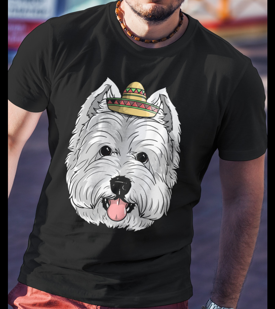 Cinco De Mayo Westie Dog Sombrero Fiesta T-Shirt