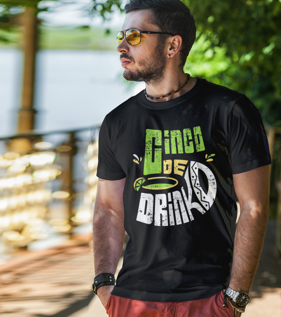 Cinco De Mayo Fiesta Cinco De Drinko Lime And Tequila T-Shirt