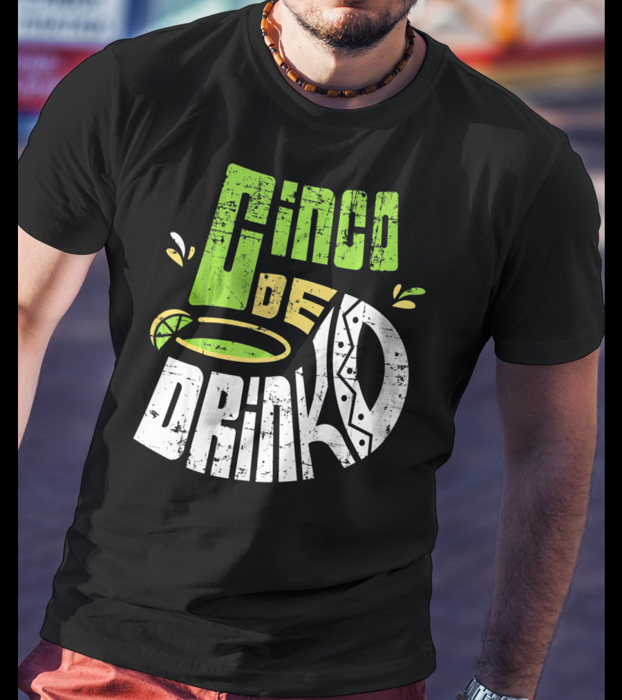 Cinco De Mayo Fiesta Cinco De Drinko Lime And Tequila T-Shirt