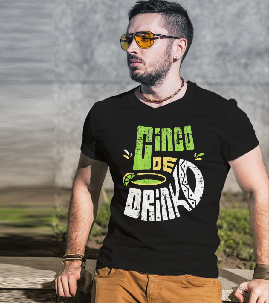 Cinco De Mayo Fiesta Cinco De Drinko Lime And Tequila T-Shirt