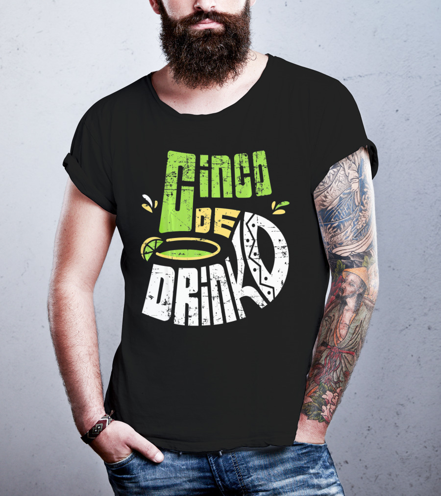 Cinco De Mayo Fiesta Cinco De Drinko Lime And Tequila T-Shirt