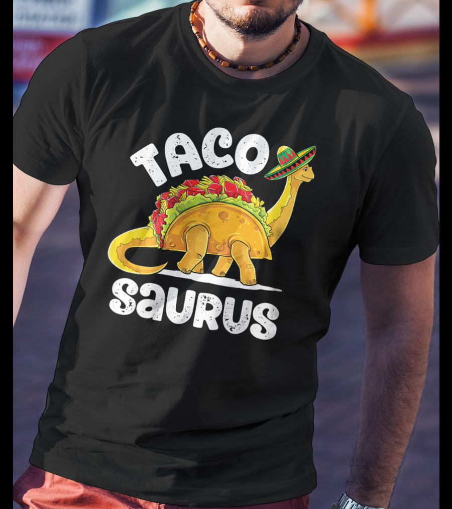 Tacosaurus Taco Dinosaur Rex Funny Sombrero T-Shirt
