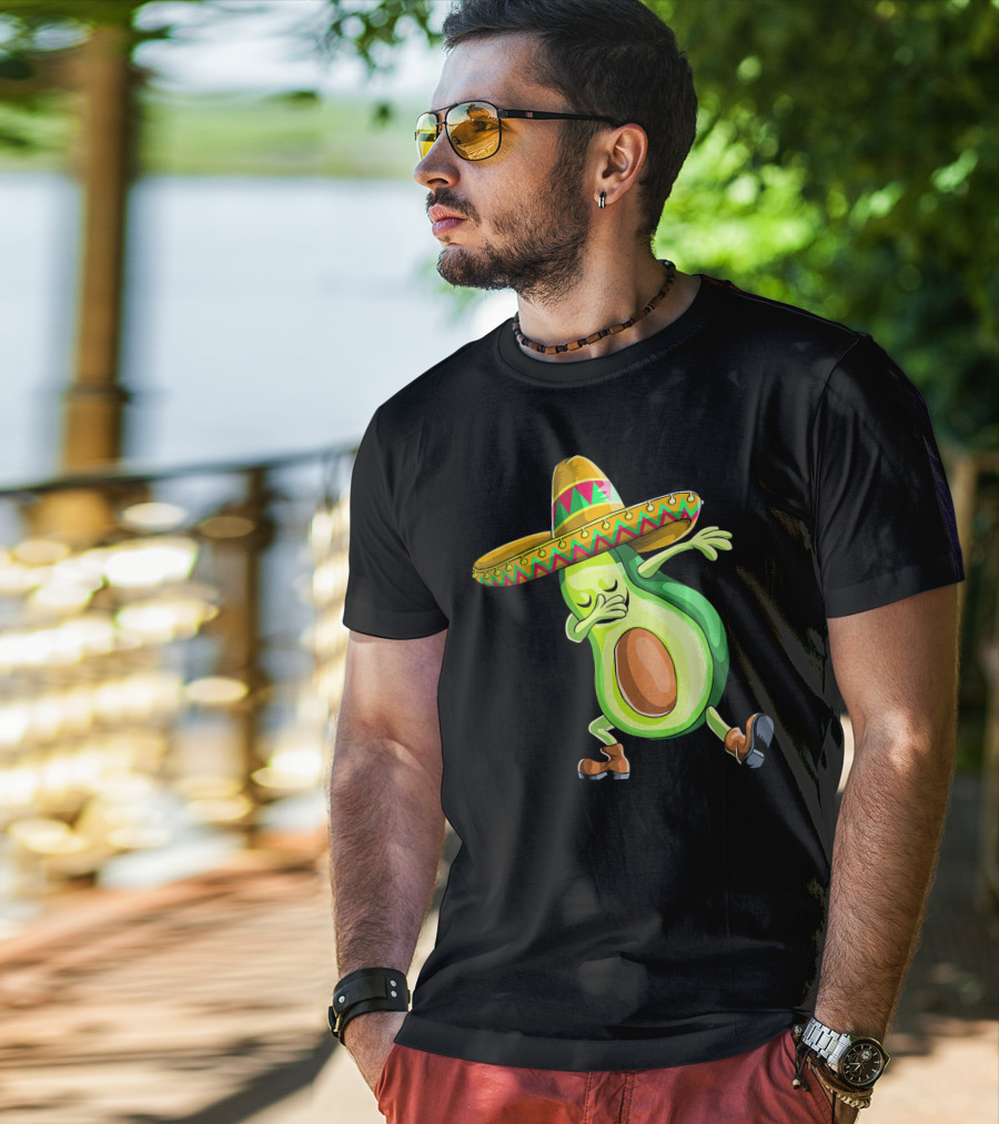 Cinco De Mayo Dancing Avocado With Sombrero T-Shirt