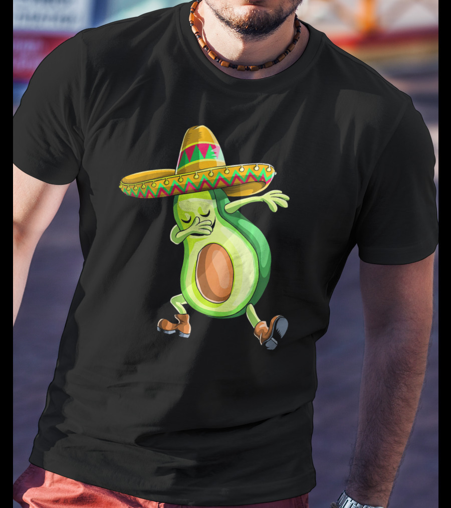 Cinco De Mayo Dancing Avocado With Sombrero T-Shirt