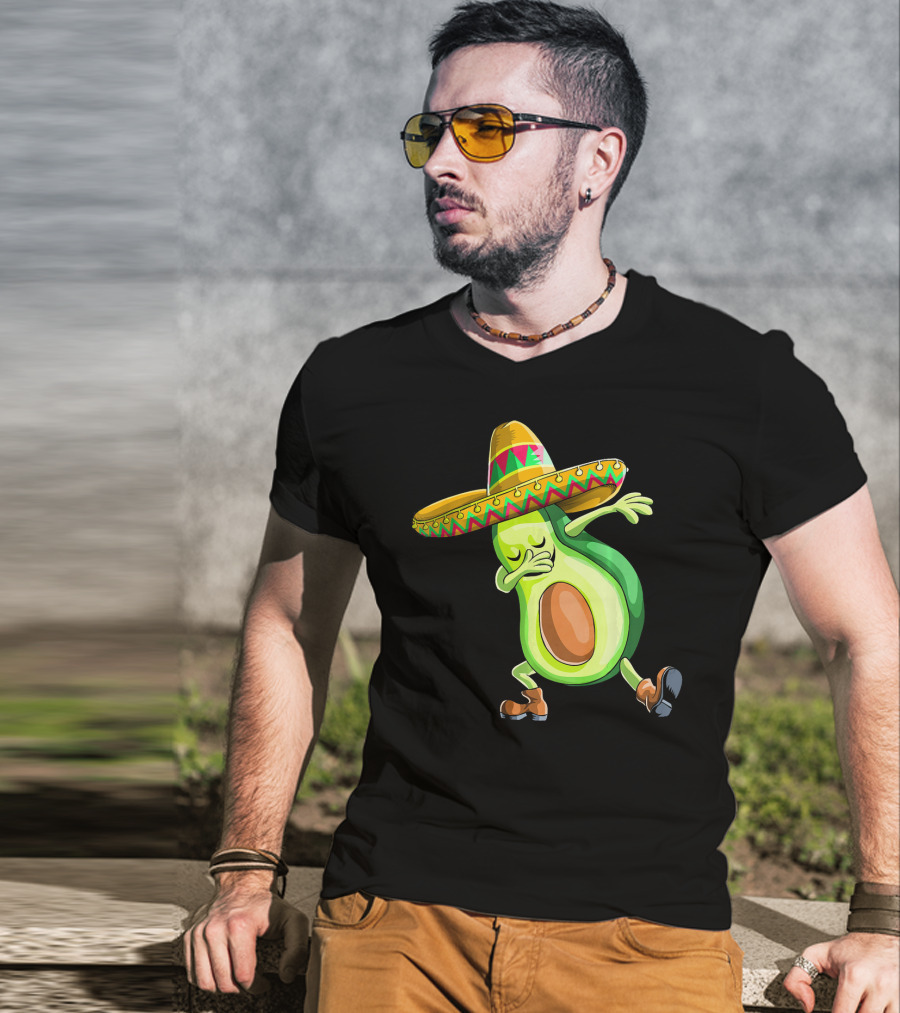 Cinco De Mayo Dancing Avocado With Sombrero T-Shirt