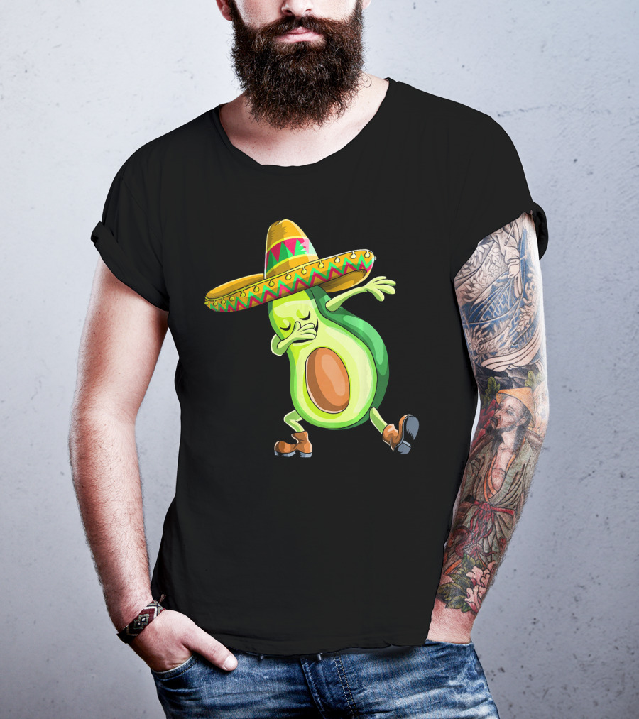 Cinco De Mayo Dancing Avocado With Sombrero T-Shirt