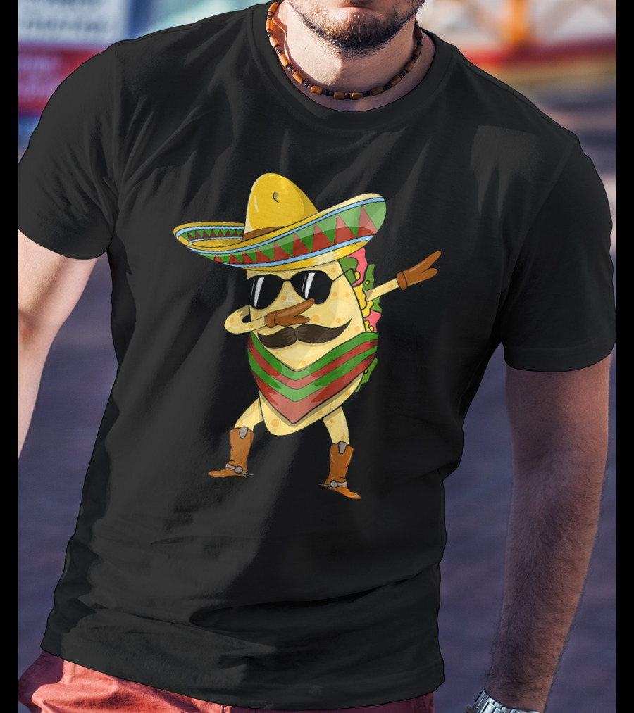 Dabbing Taco Sombrero Cinco De Mayo T-Shirt