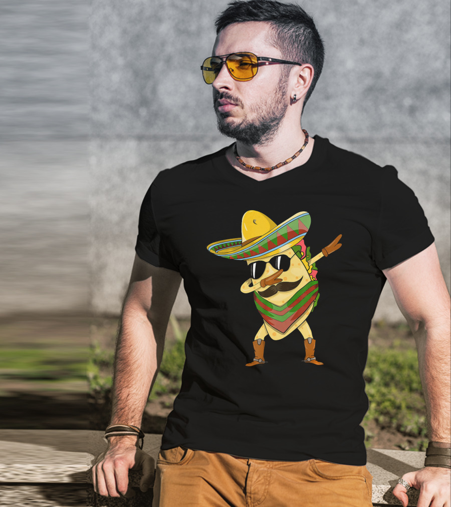 Dabbing Taco Sombrero Cinco De Mayo T-Shirt