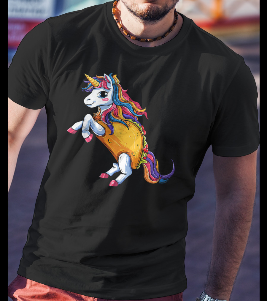 Unicorn Tacos Cinco De Mayo Rainbow Magic T-Shirt