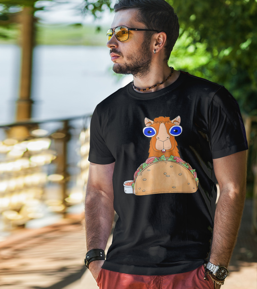 Llama Taco Lover Cinco De Mayo T-Shirt