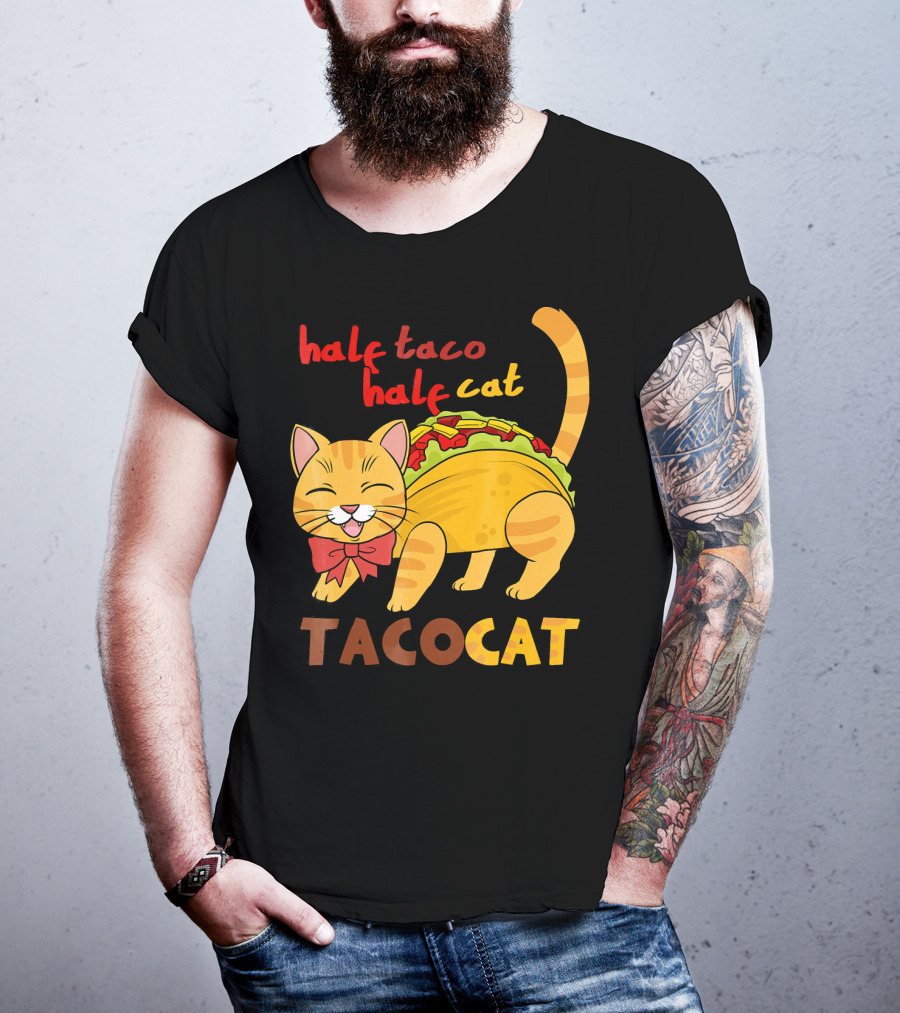 Half Taco Half Cat TacoCat Cinco De Mayo Taco T-Shirt