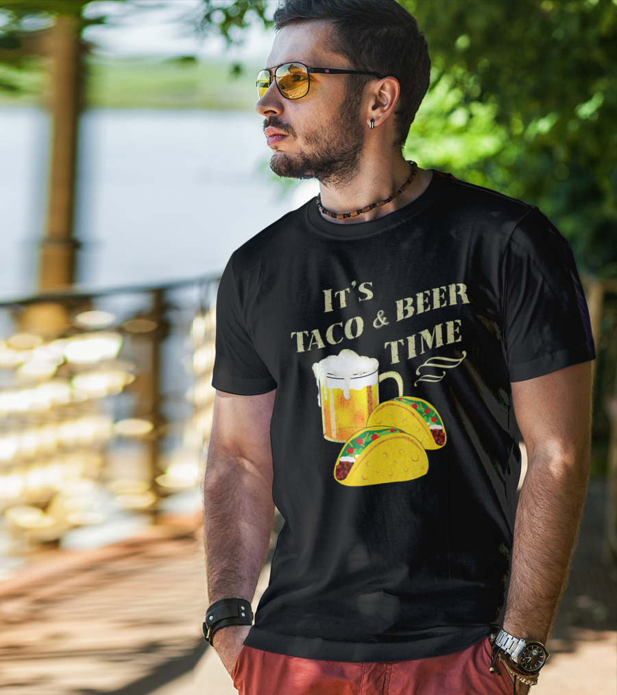 It's Taco And Beer Time With Tacos And Beer Mug T-Shirt