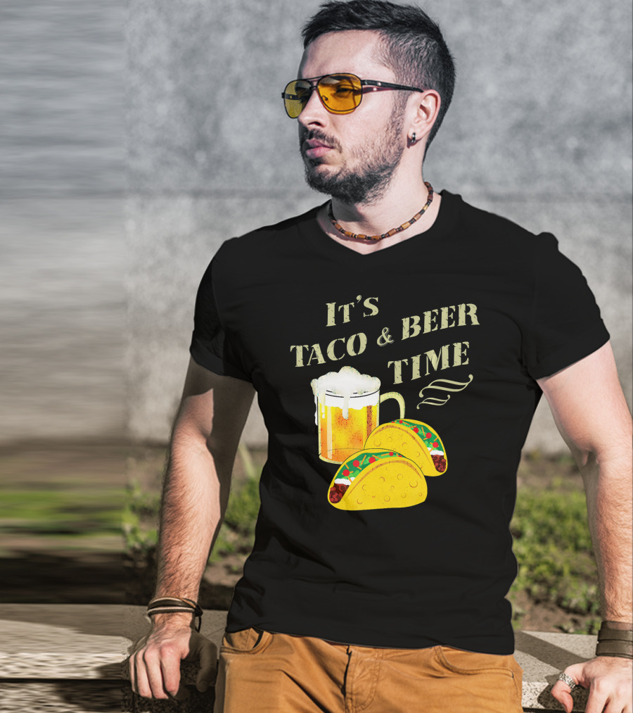 It's Taco And Beer Time With Tacos And Beer Mug T-Shirt