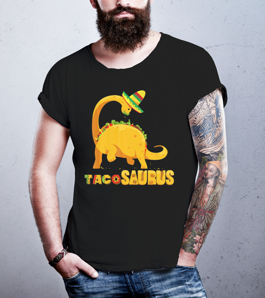 Tacosaurus Funny Cinco De Mayo Mexican Taco Dino T-Shirt