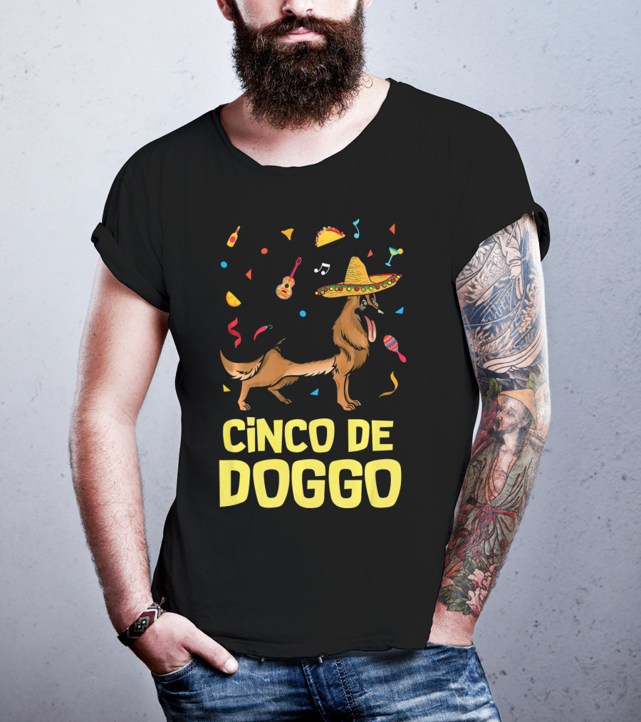 Cinco De Doggo Taco Sombrero German Shepherd T-Shirt
