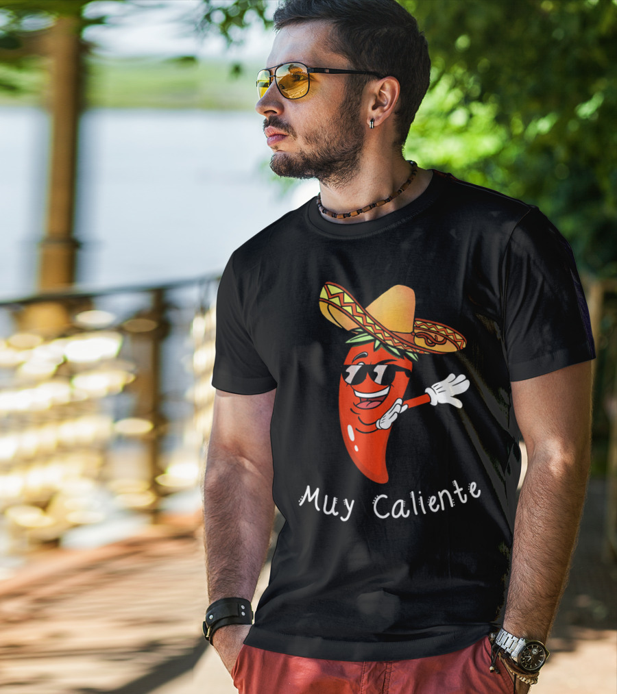 Muy Caliente Dabbing Jalapeno Cinco De Mayo T-Shirt