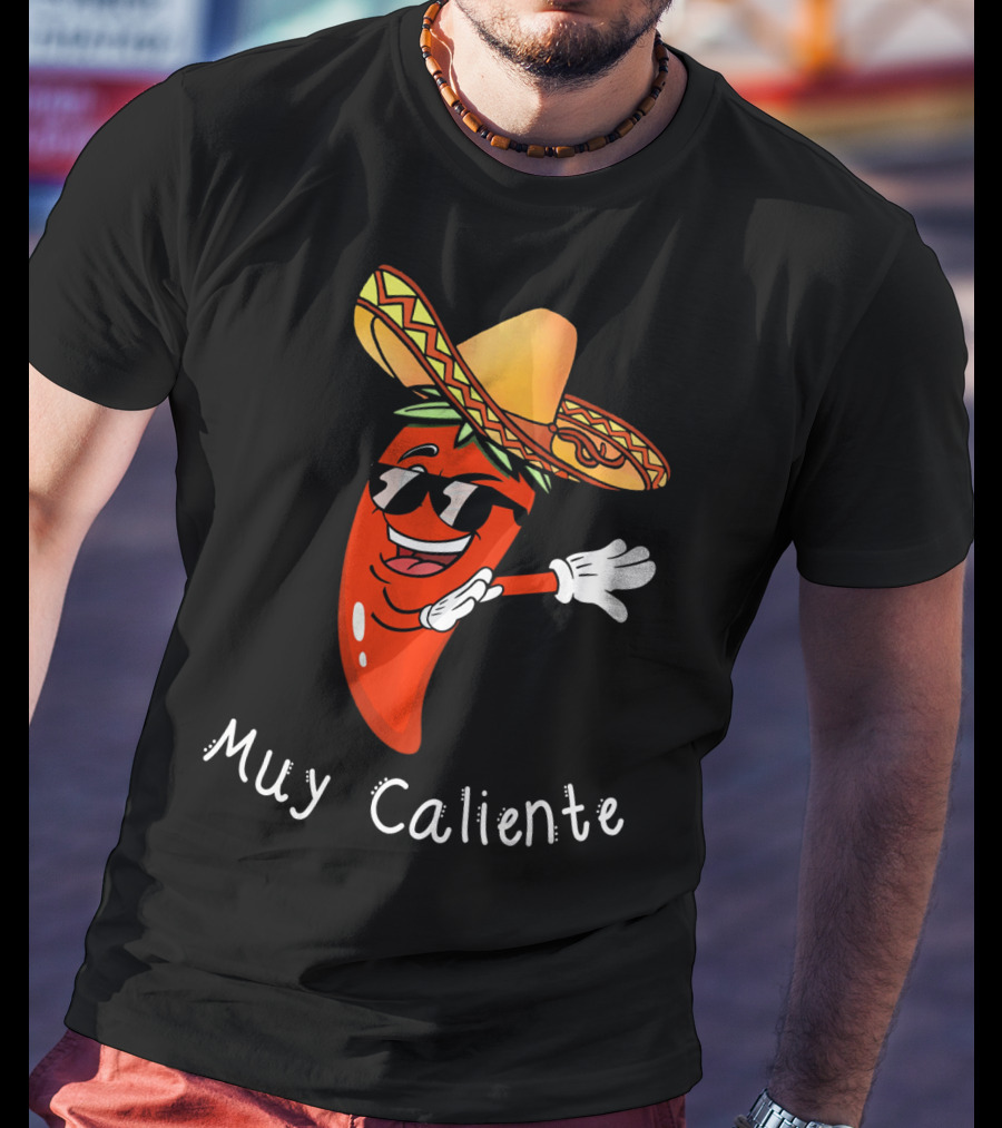 Muy Caliente Dabbing Jalapeno Cinco De Mayo T-Shirt