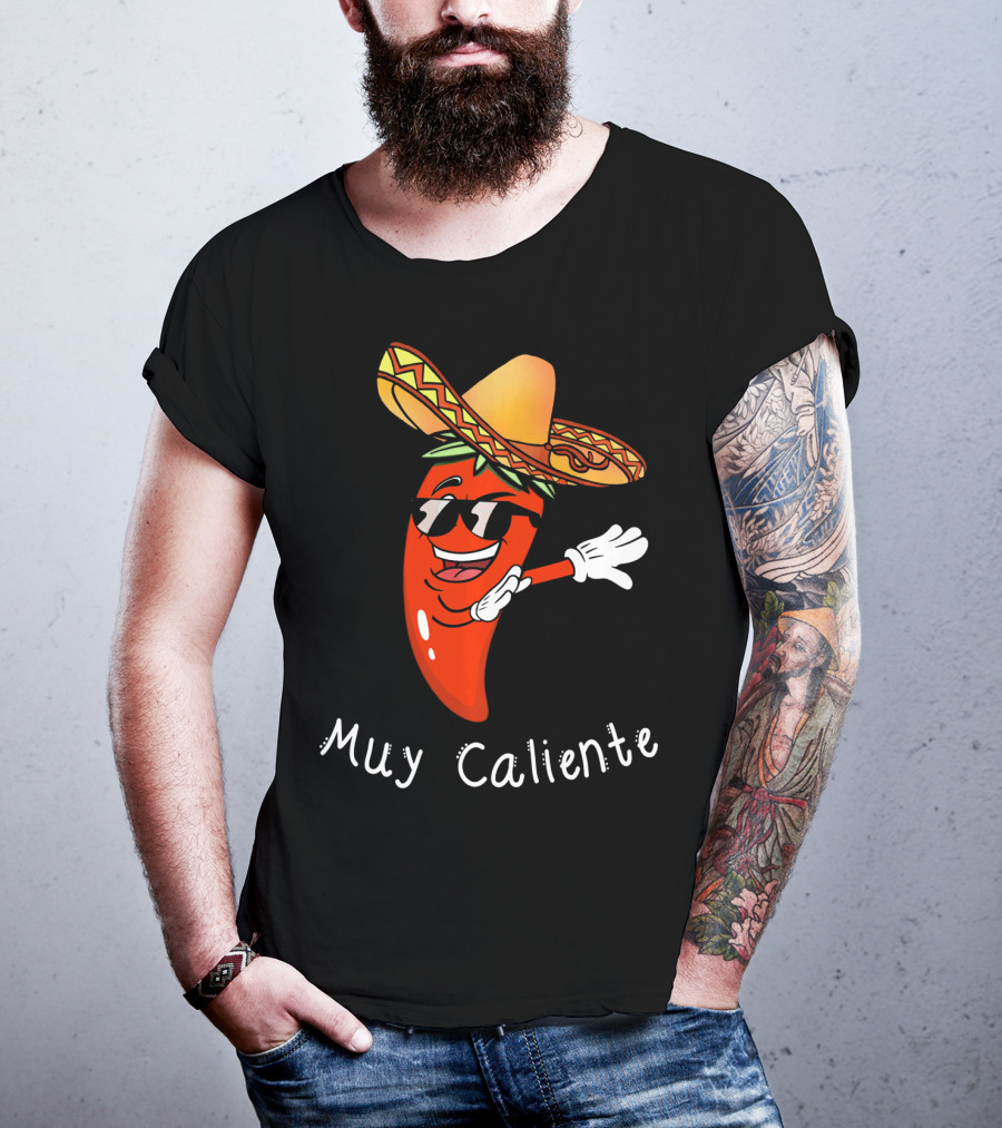 Muy Caliente Dabbing Jalapeno Cinco De Mayo T-Shirt