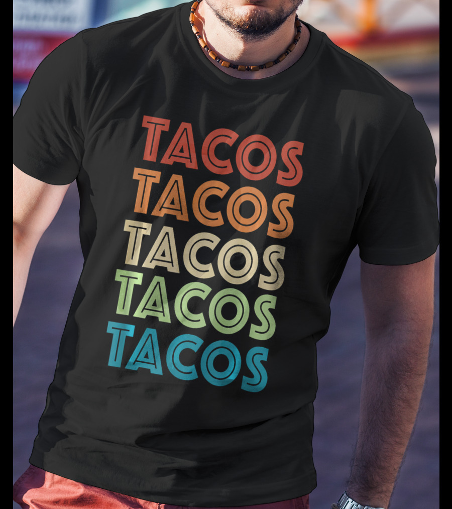 Cinco De Mayo Vintage Tacos Retro Typography T-Shirt