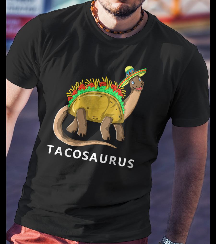 Tacosaurus Cool Dino Taco Sombrero Fiesta Cinco T-Shirt
