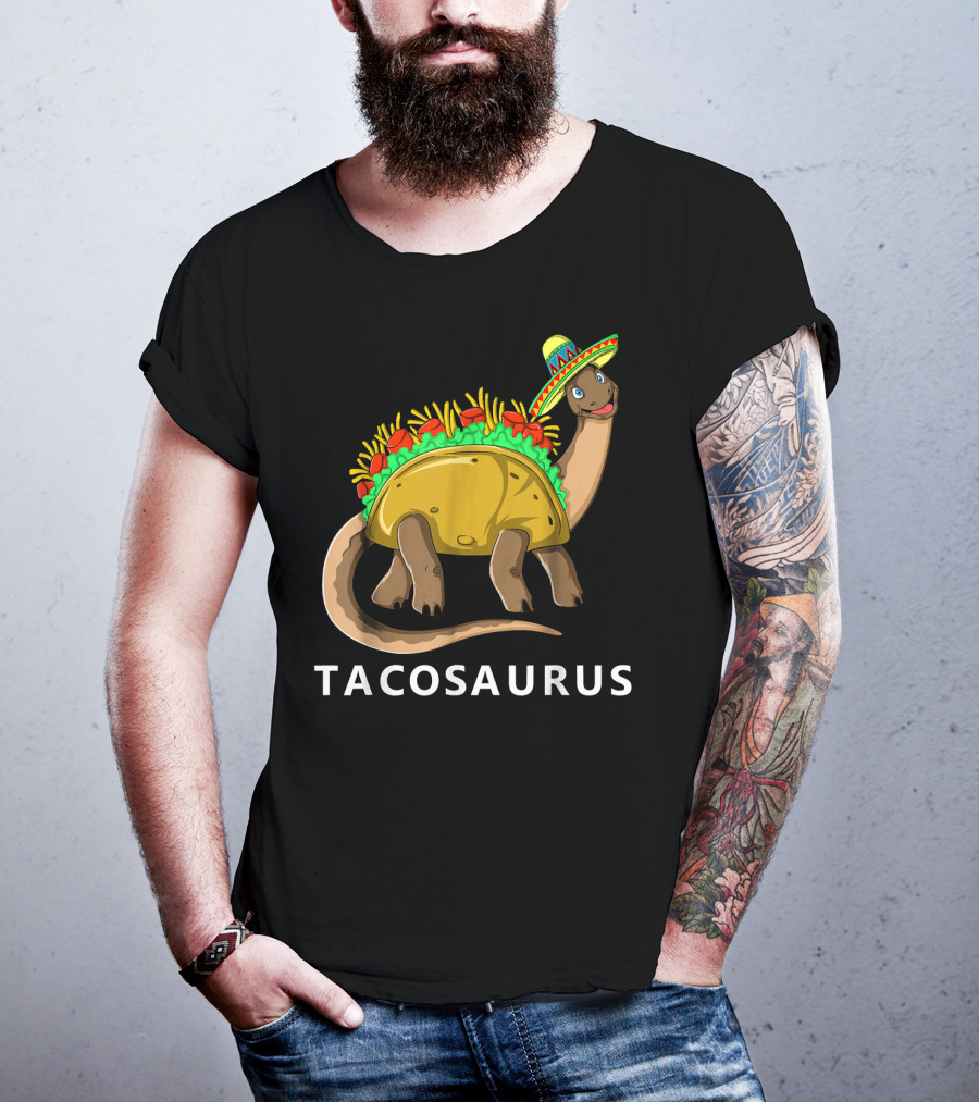 Tacosaurus Cool Dino Taco Sombrero Fiesta Cinco T-Shirt